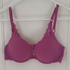 Soma Lace Accent Bra in Rich Pink
